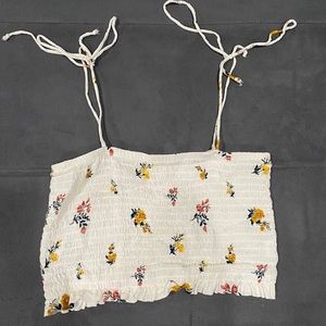 floral cropped top